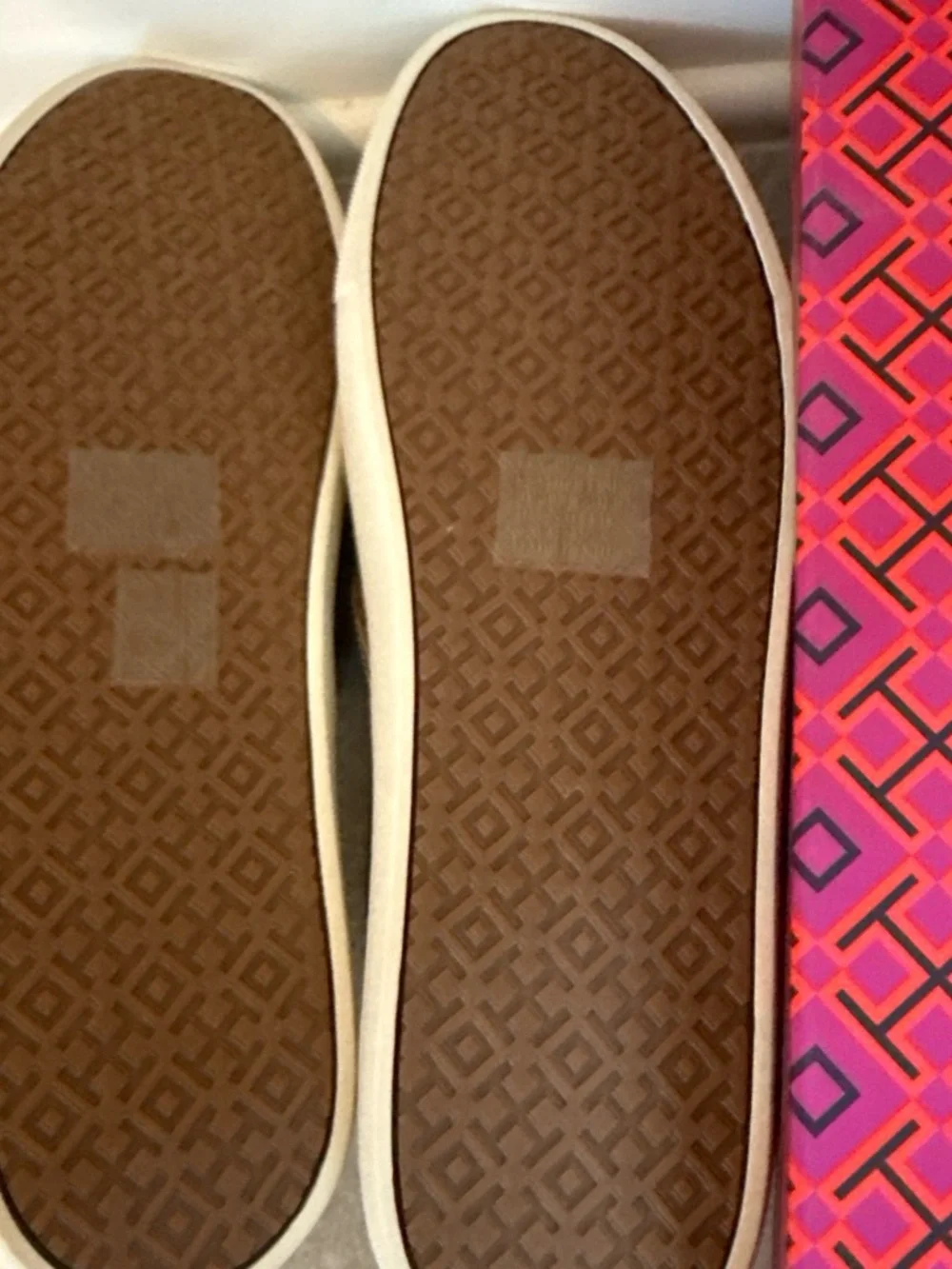 Tory Burch Metallic Gold Perforated Slip-On Sneakers